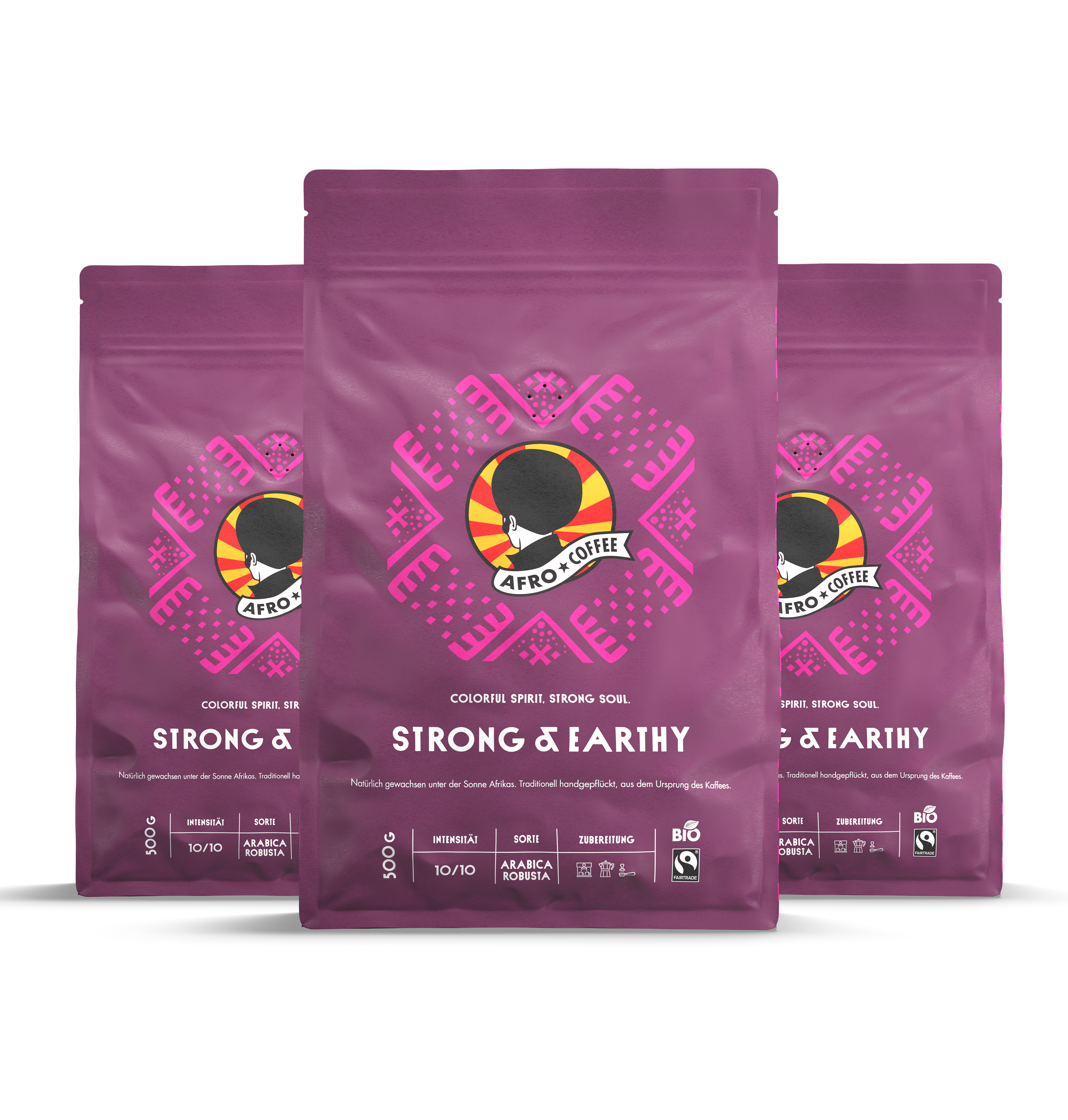 500g Organic Coffee Beans Strong & Earthy in Sets