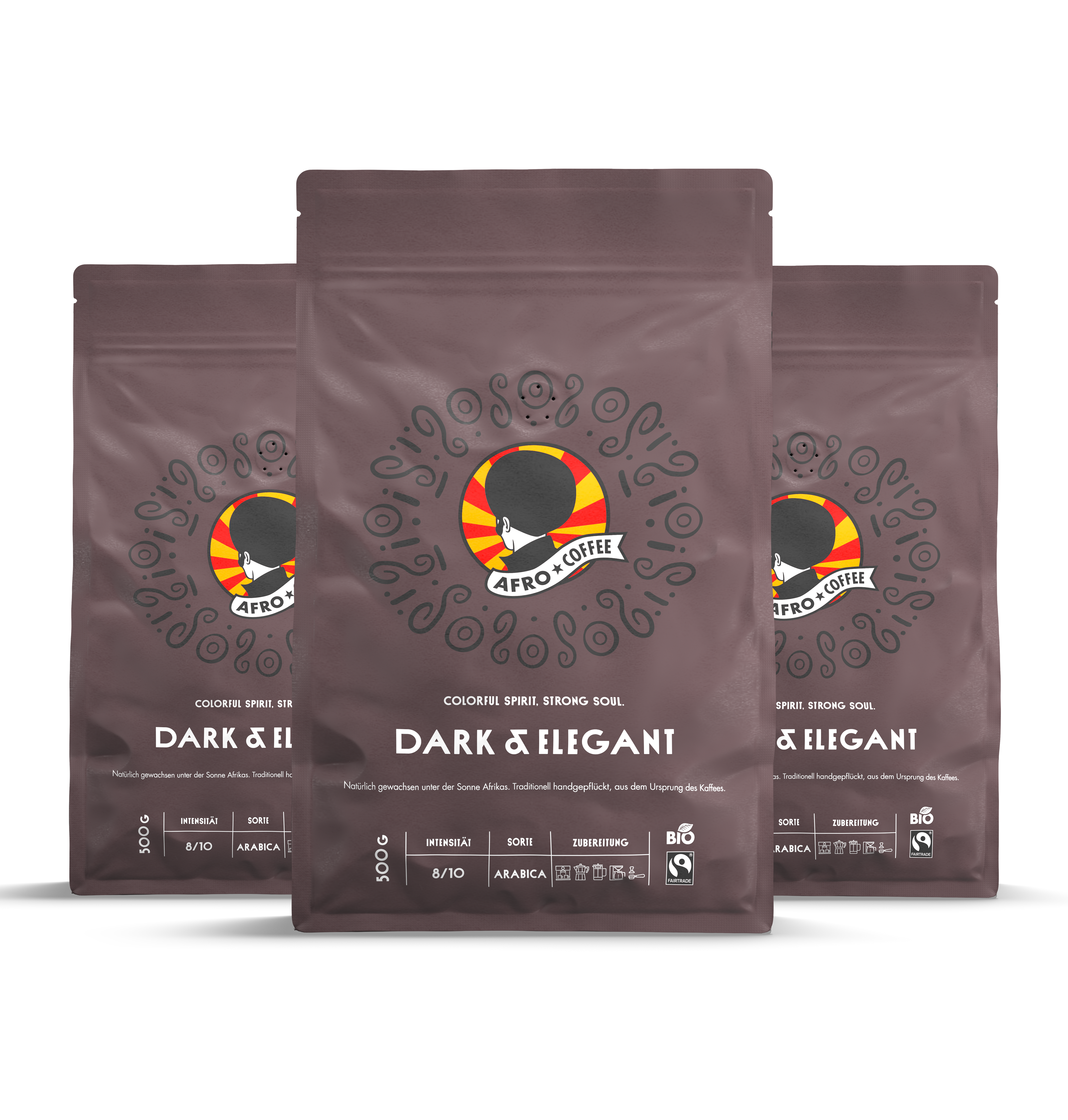 500g Bio Kaffeebohnen Dark & Elegant im Set