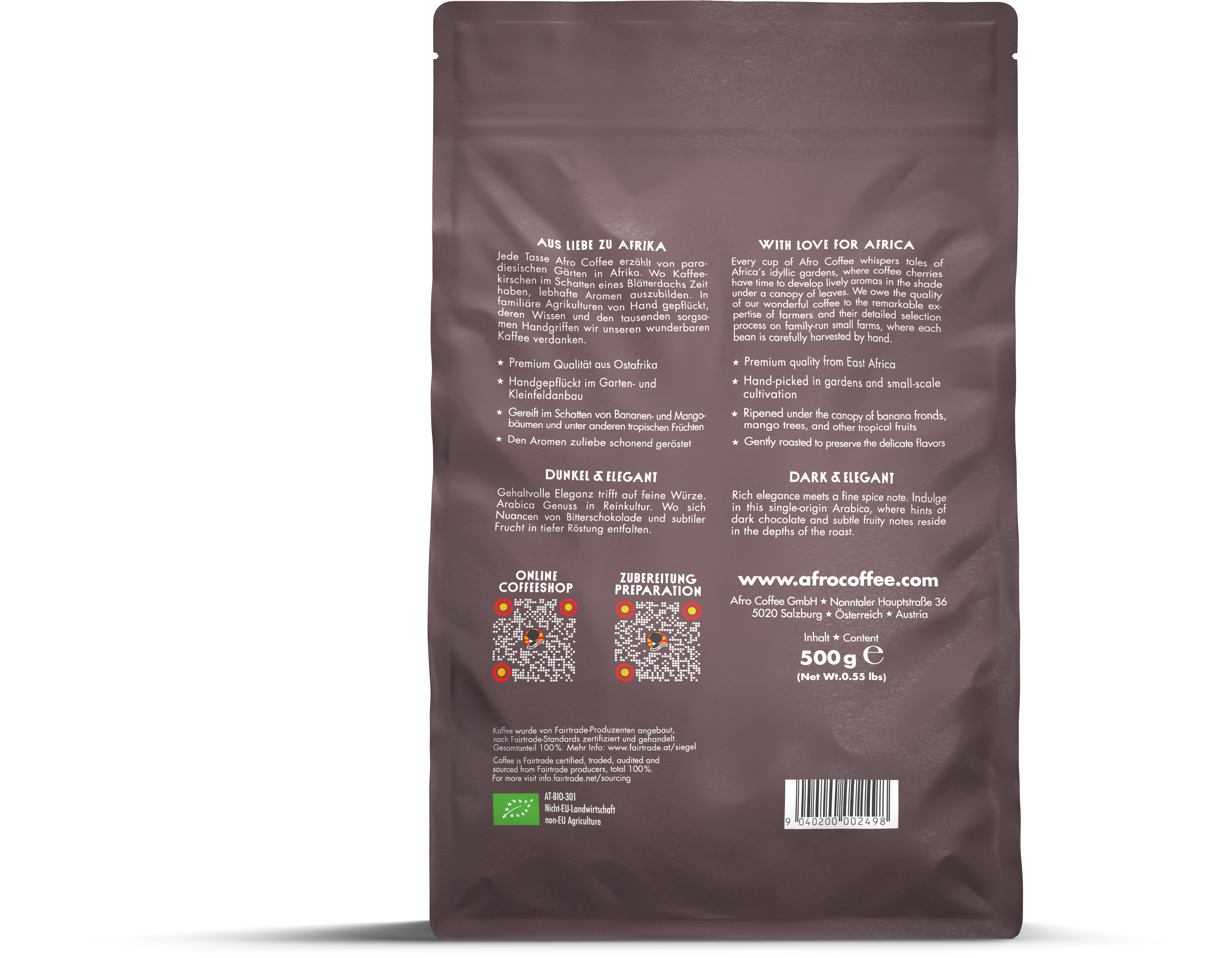 Dark & Elegant Organic 500g, AT-BIO-902