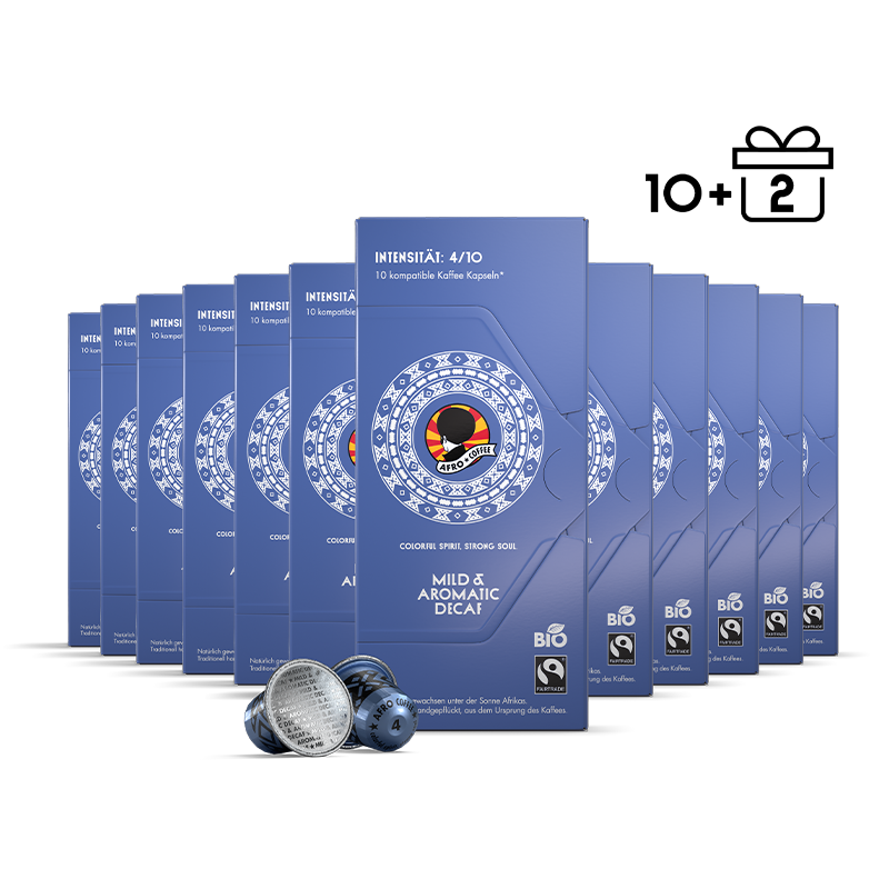 120 Kaffee Kapseln Mild & Aromatic Decaf Bio/Fairtrade