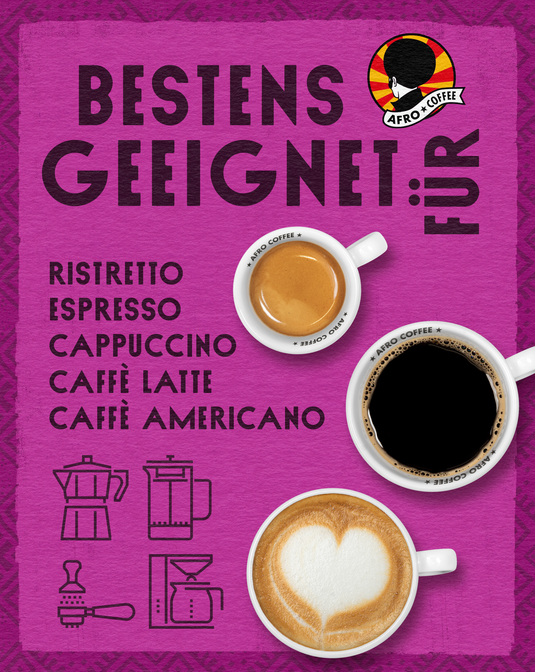 6x 250g Bio Kaffee gemahlen Strong & Earthy, AT-BIO-902