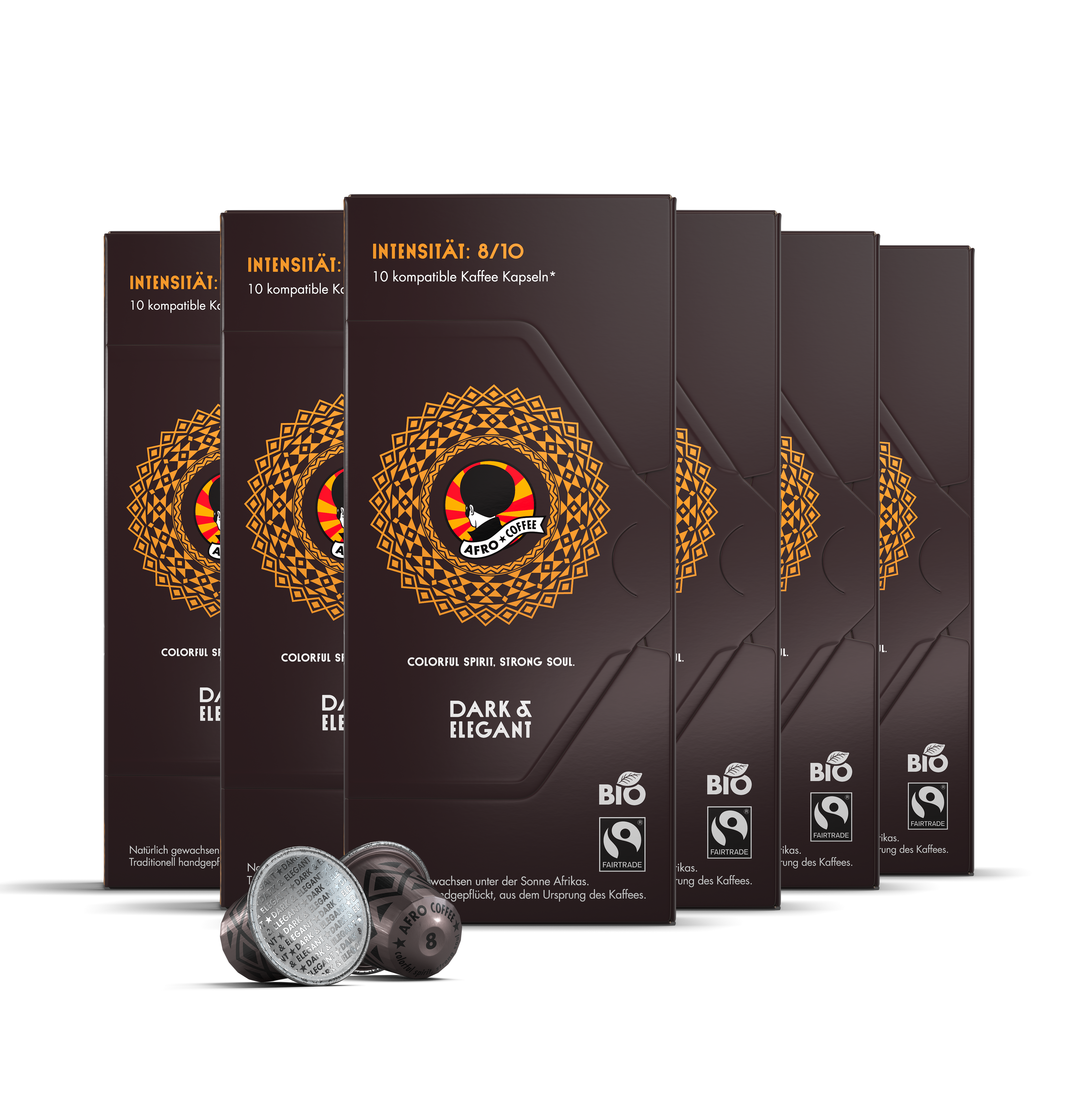 Organic Coffee Capsules Dark & Elegant in Sets
