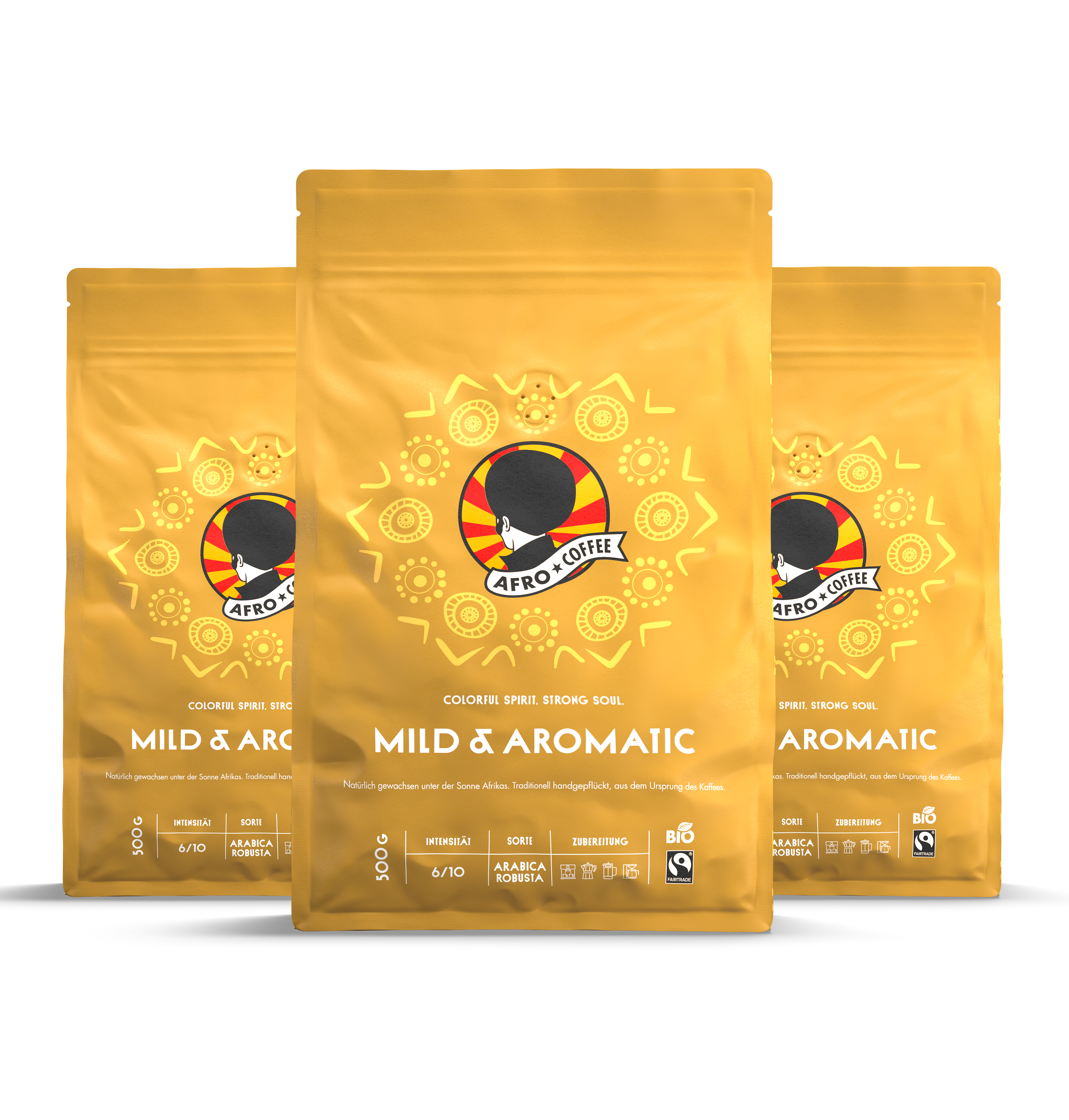 3x 500g Bio Kaffeebohnen Mild & Aromatic, AT-BIO-902