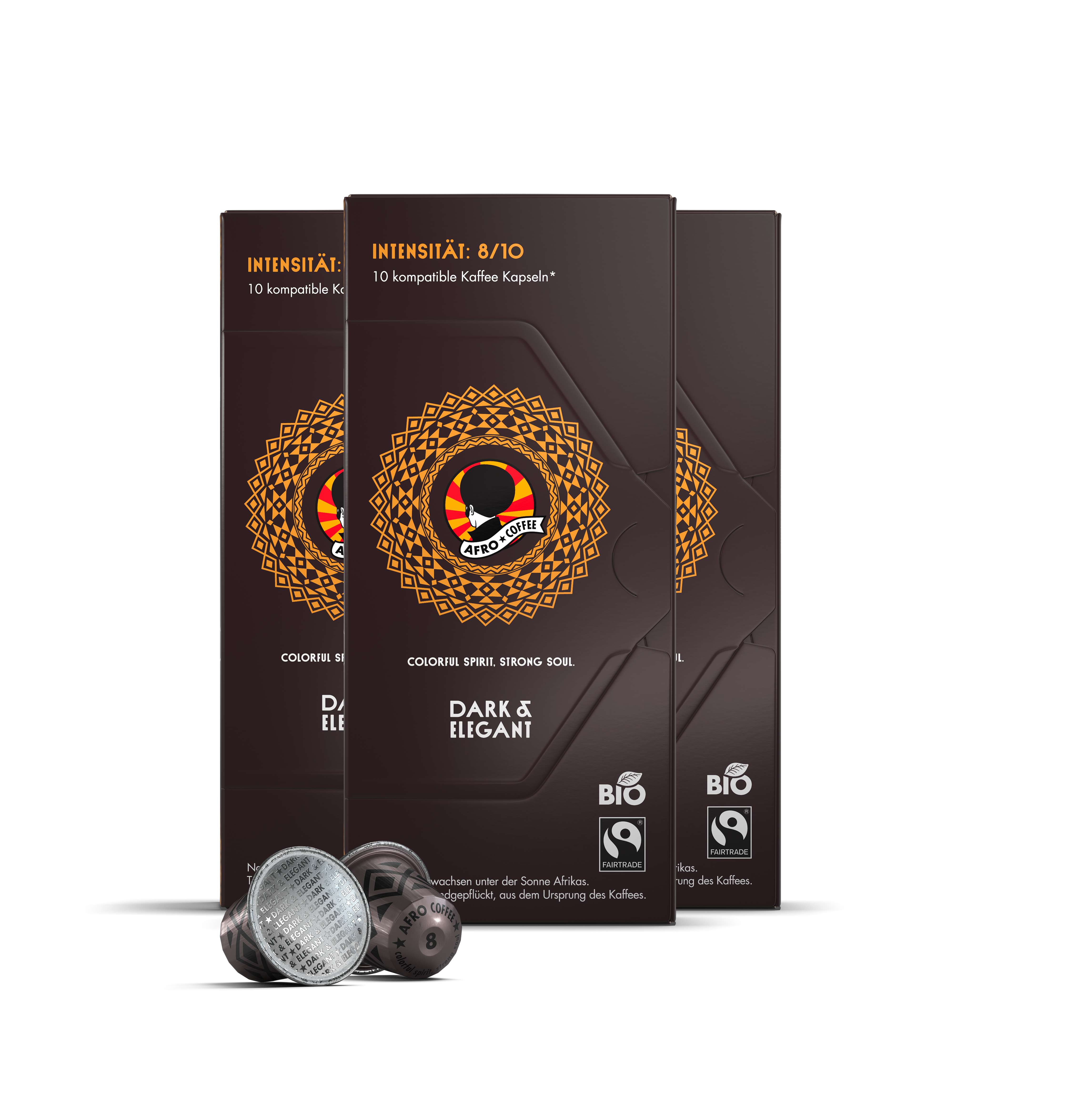 Organic Coffee Capsules Dark & Elegant in Sets