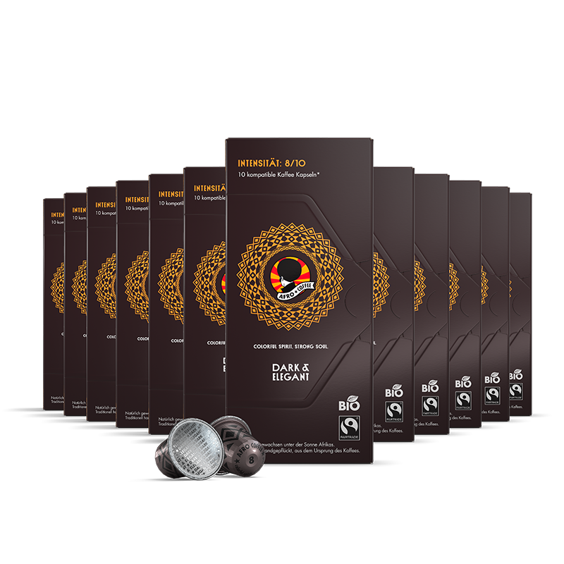 120 Bio Kaffeekapseln Dark & Elegant, AT-BIO-902