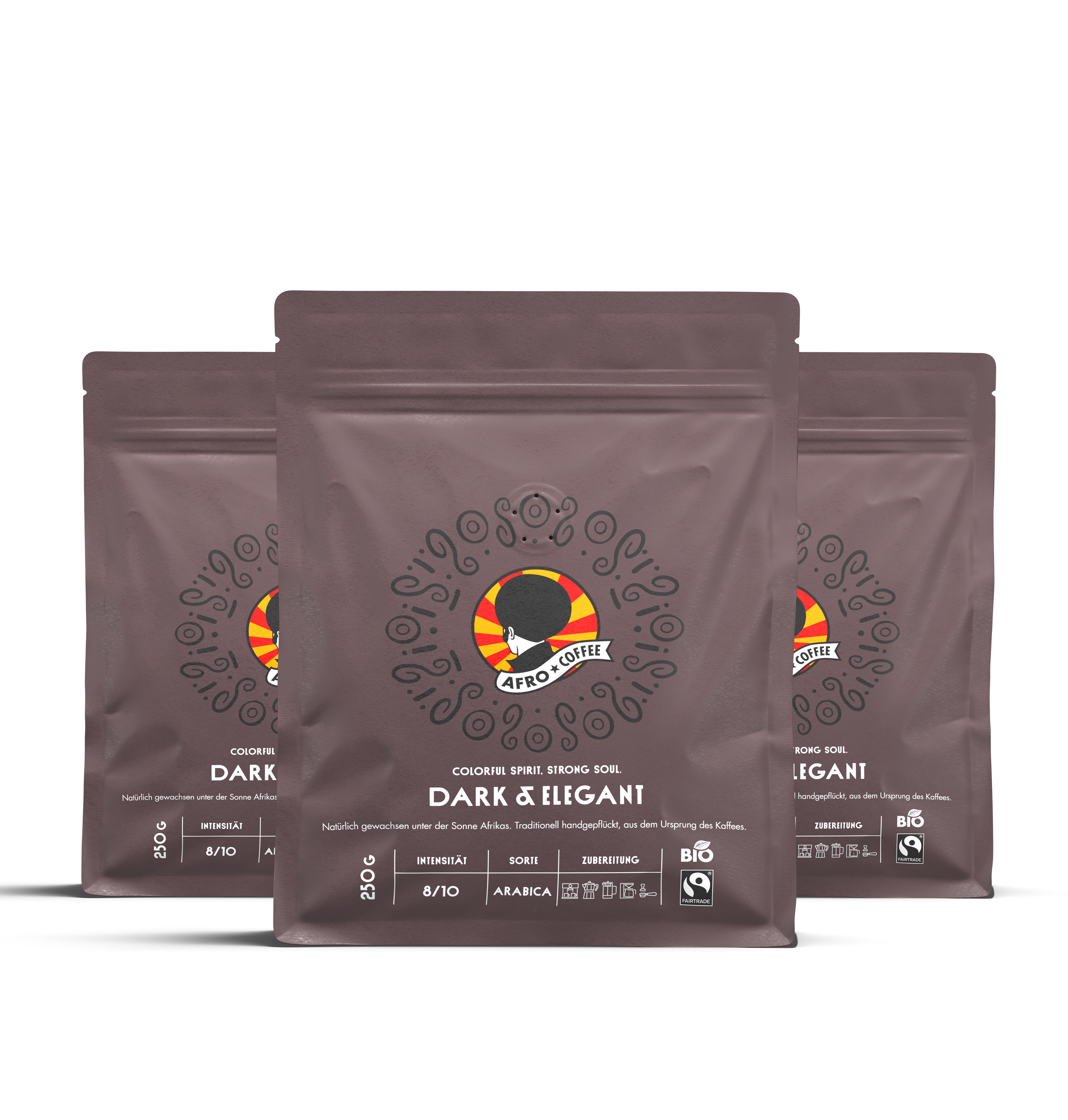 250g Bio Kaffee Dark & Elegant im 3er Set