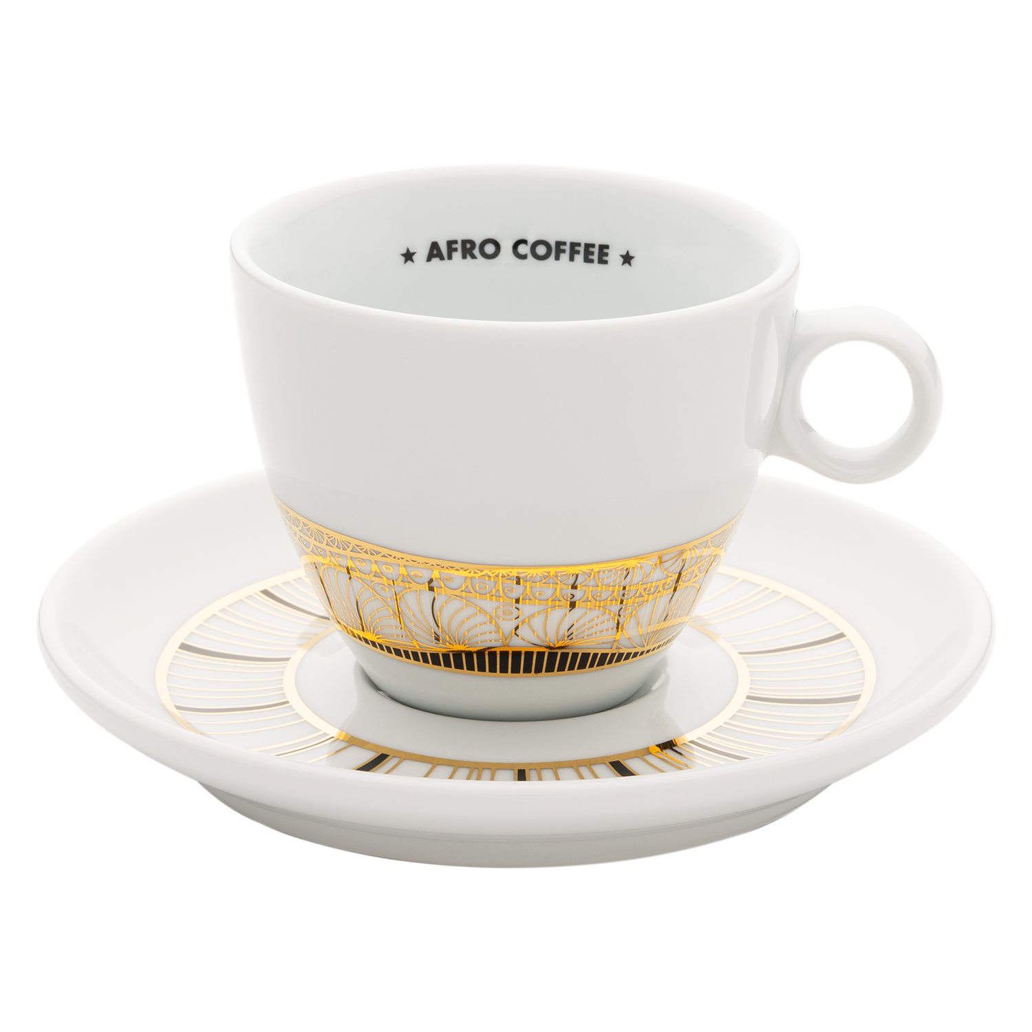 AFRO COFFEE Limited Gold Cappuccino Tassen