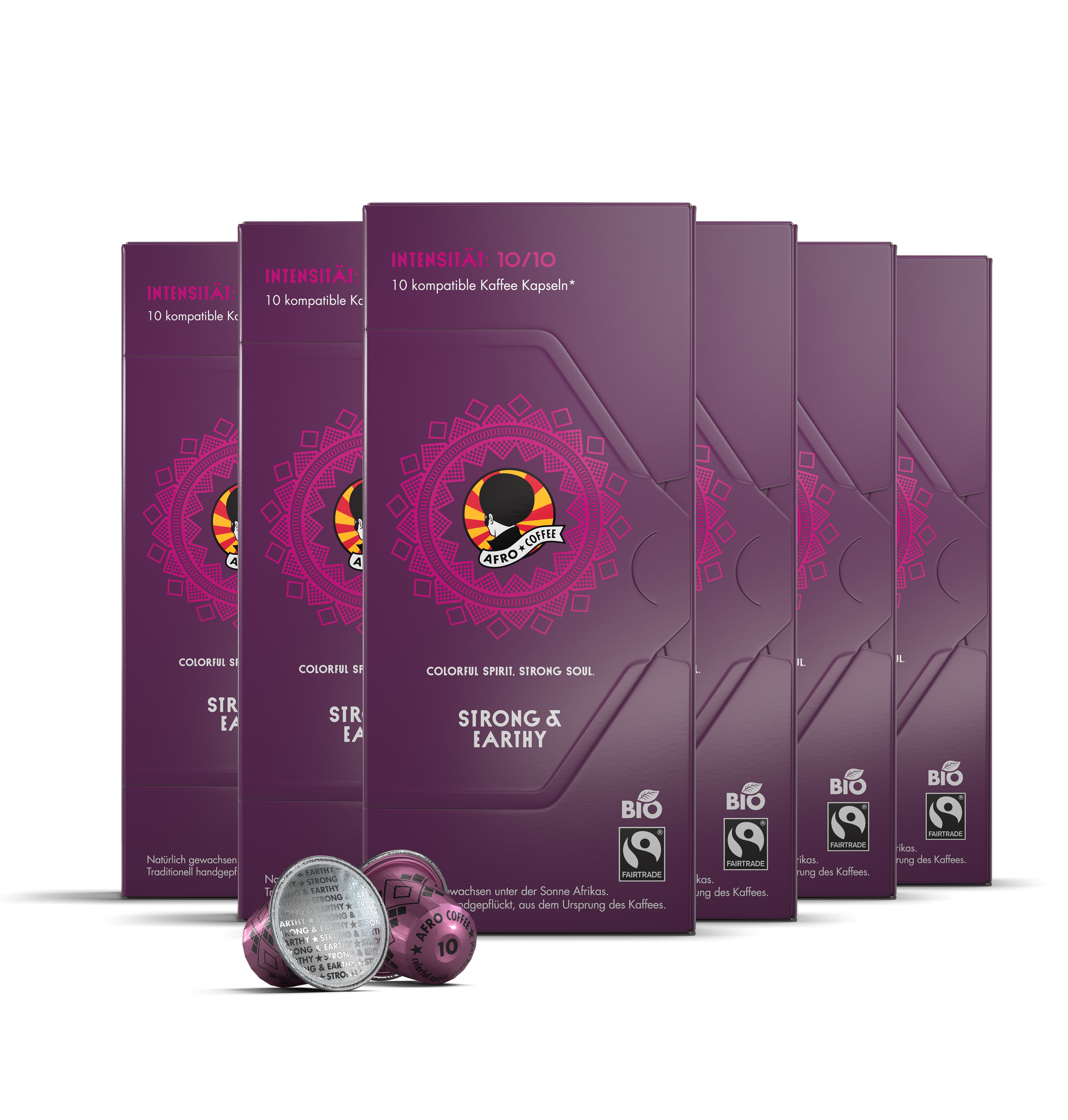Organic Coffee Capsules Strong & Earthy in Sets
