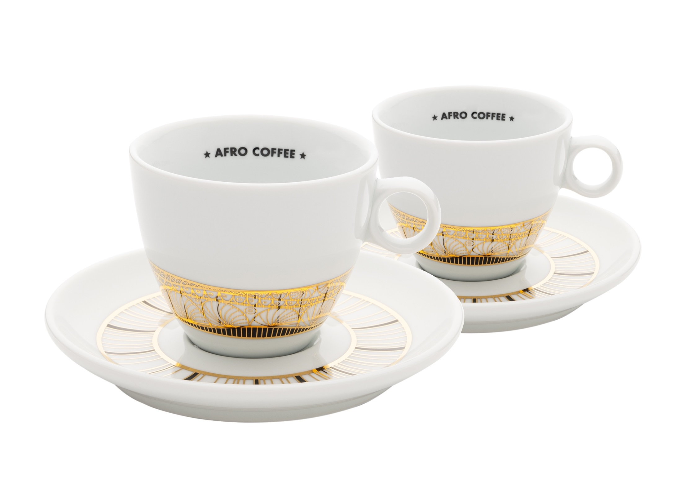 Afro Coffee: Cappuccino Cup 2er-Set