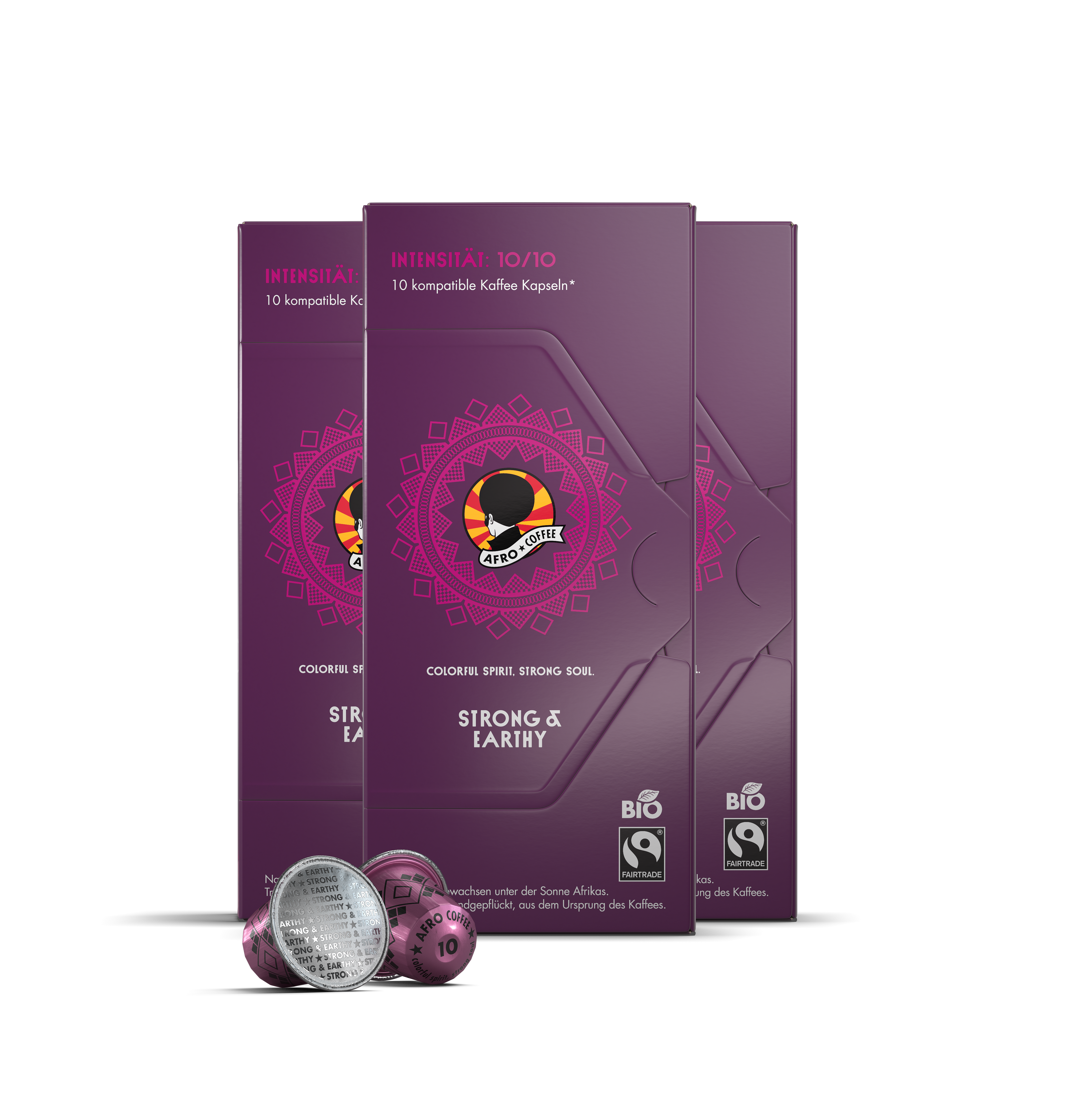 Organic Coffee Capsules Strong & Earthy in Sets