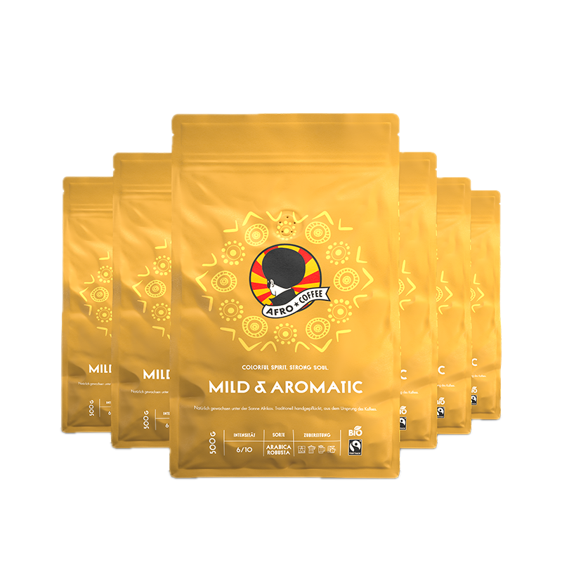 6 x 500g Bio Kaffeebohnen Mild & Aromatic, AT-BIO-902
