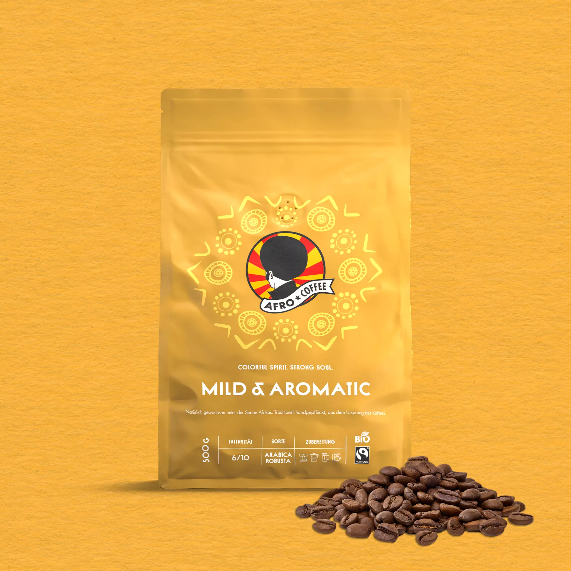 Mild & Aromatic Kaffeebohnen, Bio, Fairtrade 500g