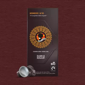 Dark & Elegant Kaffeekapseln, Bio, Fairtrade 10 Stück Dark & Elegant Kaffeekapseln, Bio, Fairtrade 10 Stück