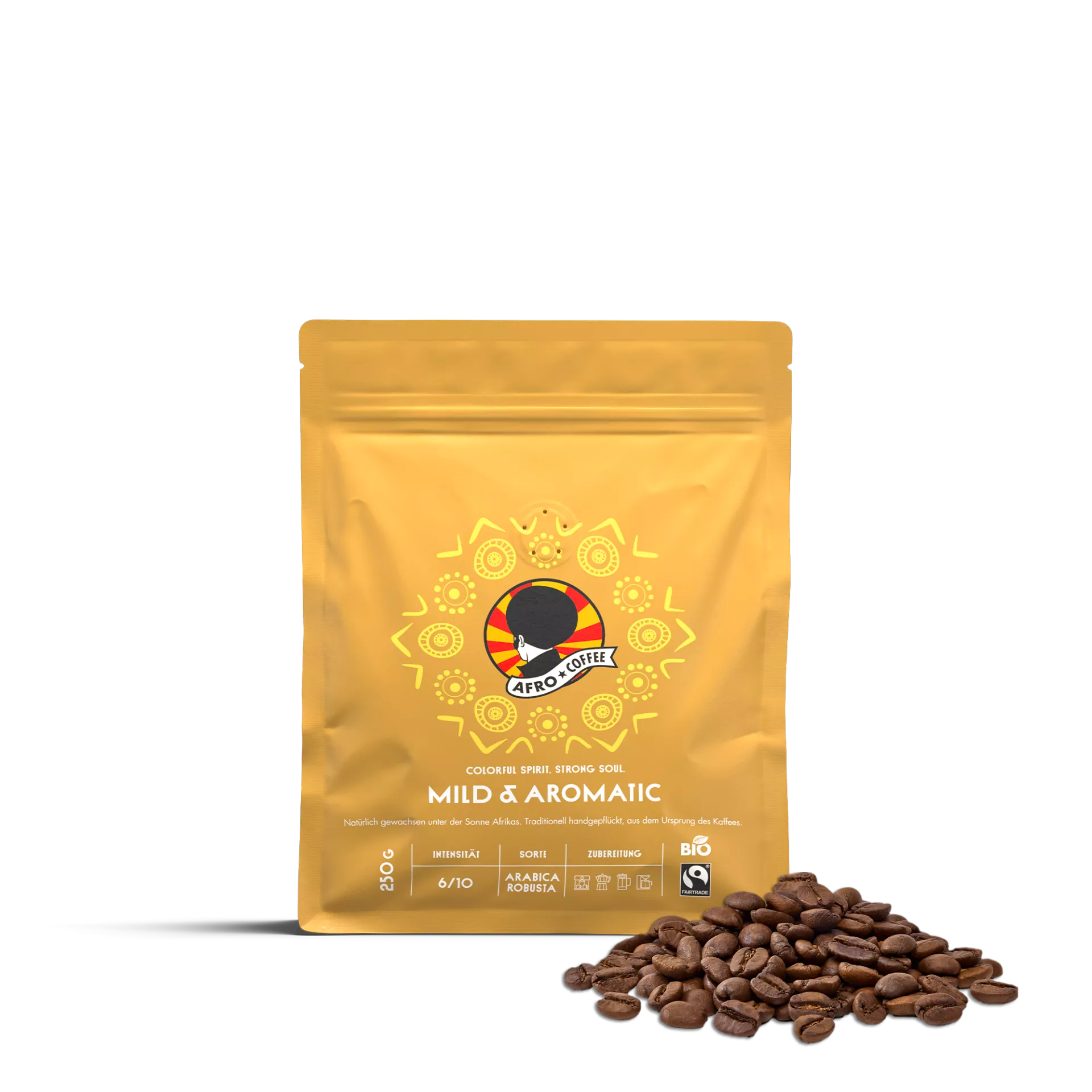 Mild & Aromatic Kaffeebohnen, Bio, Fairtrade 250g