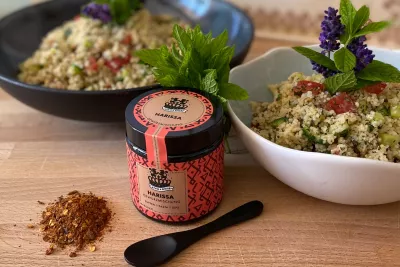 Couscous-Salat mit Tomaten und Arganöl Couscous-Salat mit Tomaten und Arganöl