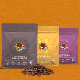 Trial Set Coffee Beans, Organic, Fairtrade 250g Trial Set Coffee Beans, Organic, Fairtrade 250g