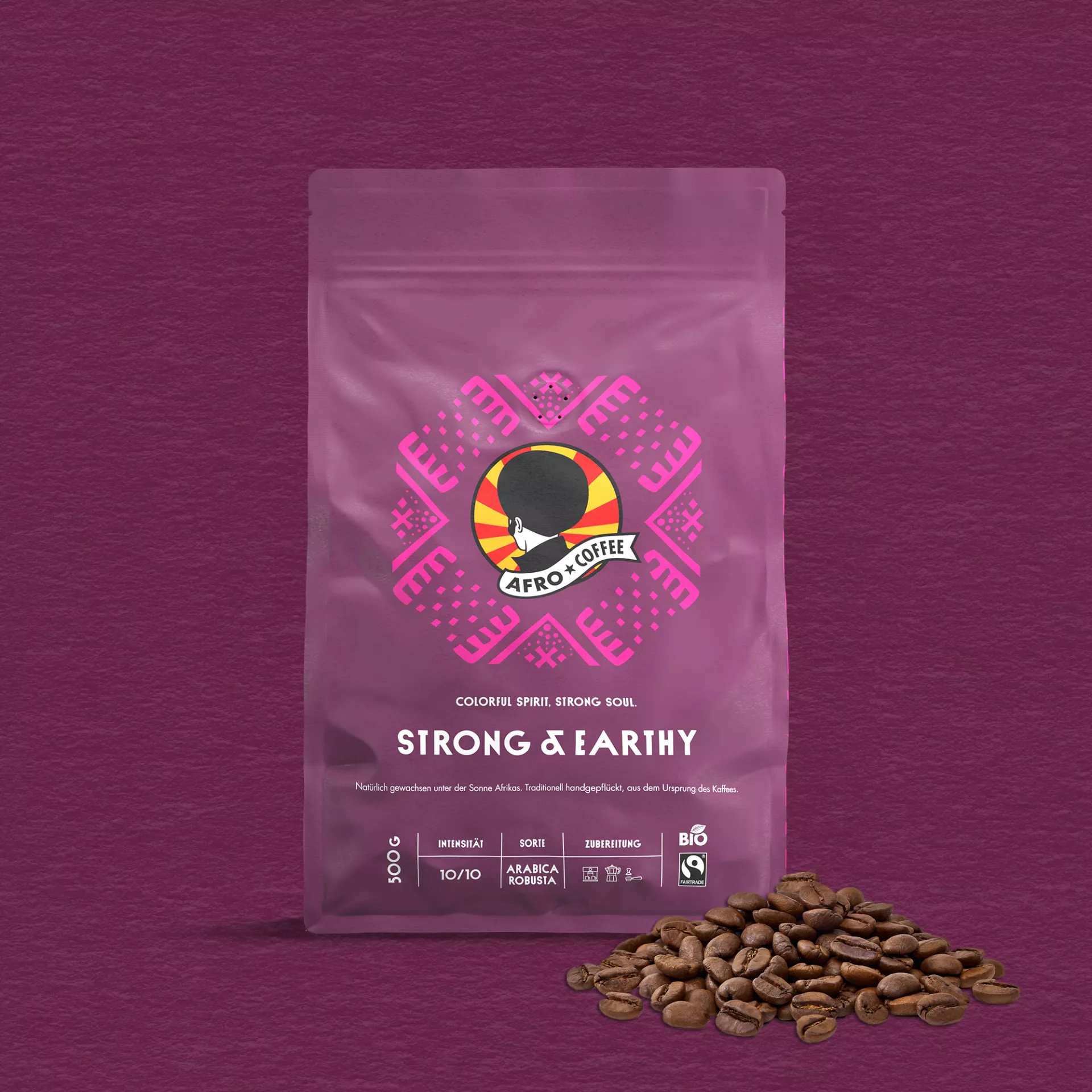 Strong & Earthy Kaffeebohnen, Bio, Fairtrade 500g