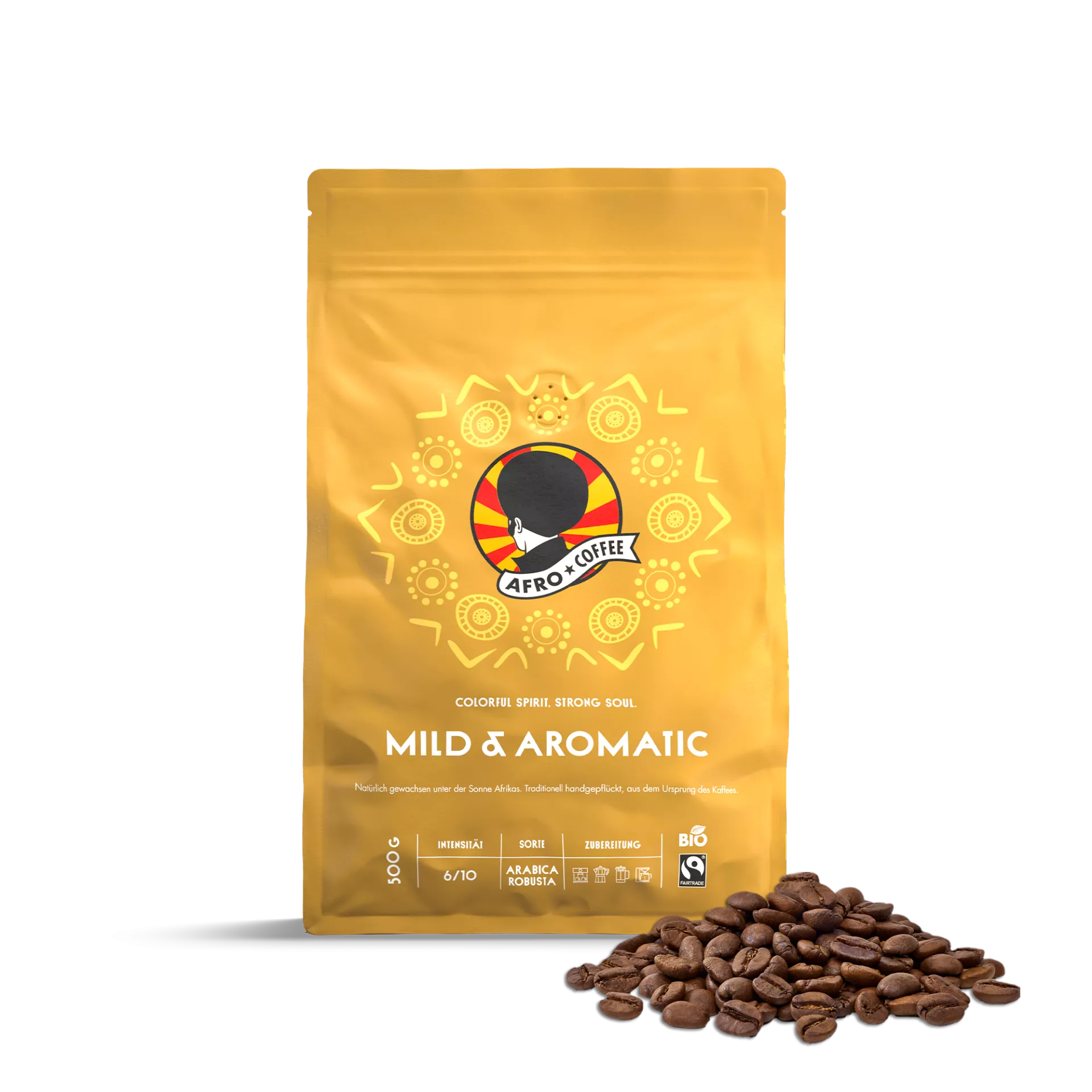 Mild & Aromatic Kaffeebohnen, Bio, Fairtrade 500g