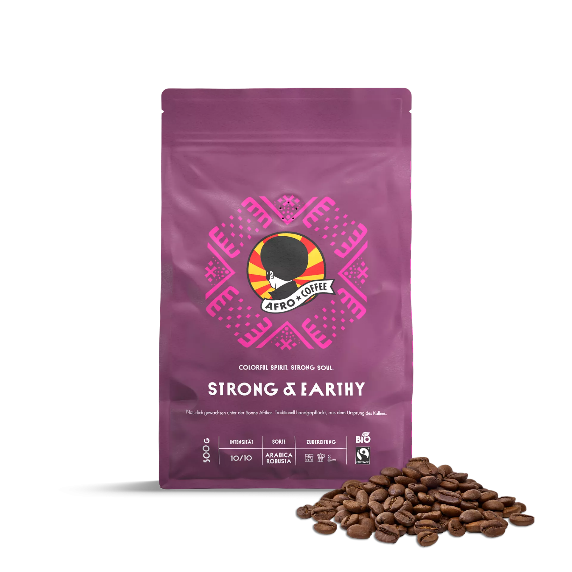 Strong & Earthy Kaffeebohnen, Bio, Fairtrade 500g