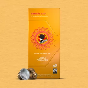 Mild & Aromatic Organic, Fairtrade Coffee Capsules 10 pcs