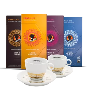 Valentine's Bundle - Coffee Capsules (inc. Decaf), Organic, Fairtrade 40 Pcs