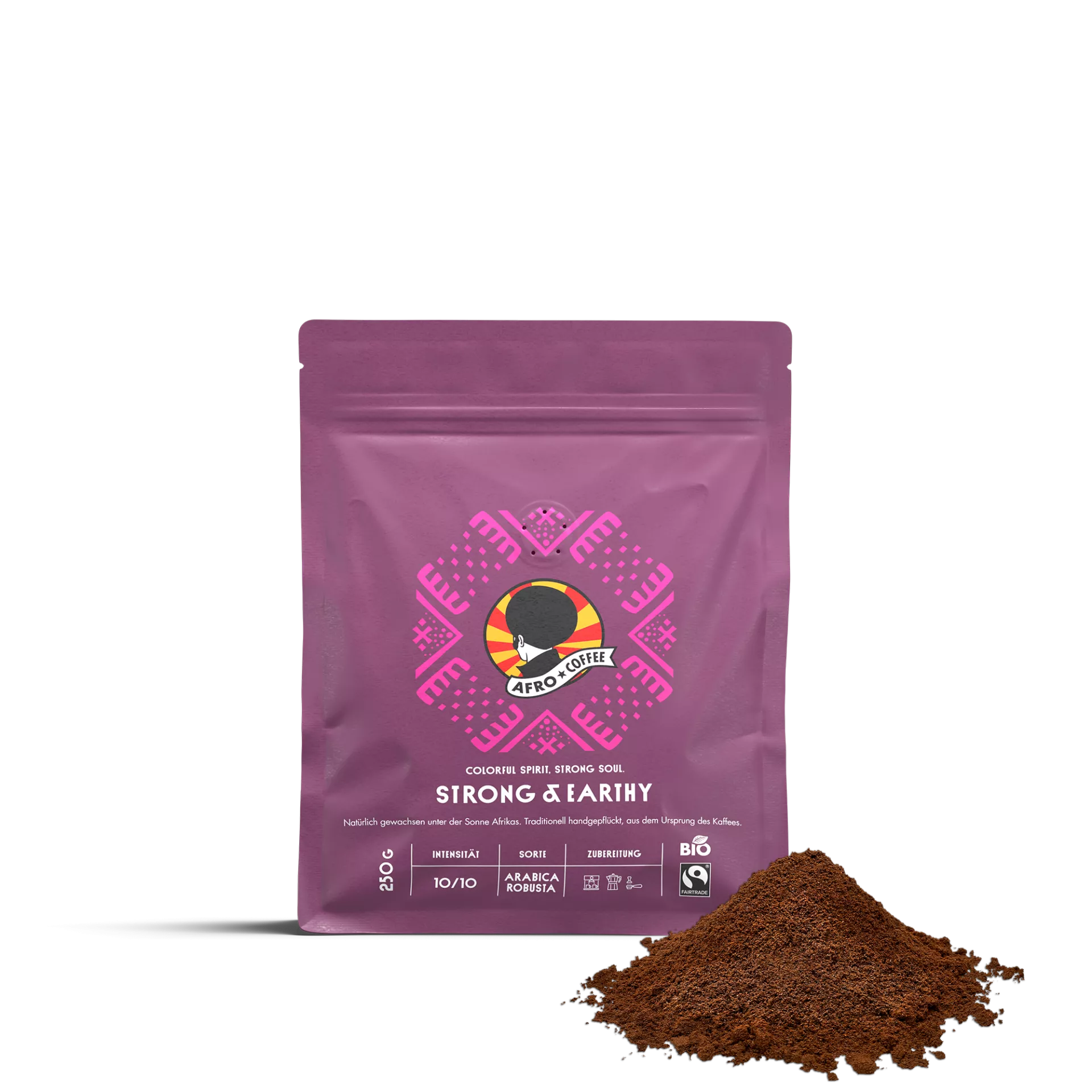 Strong & Earthy gemahlener Kaffee, Bio, Fairtrade 250g