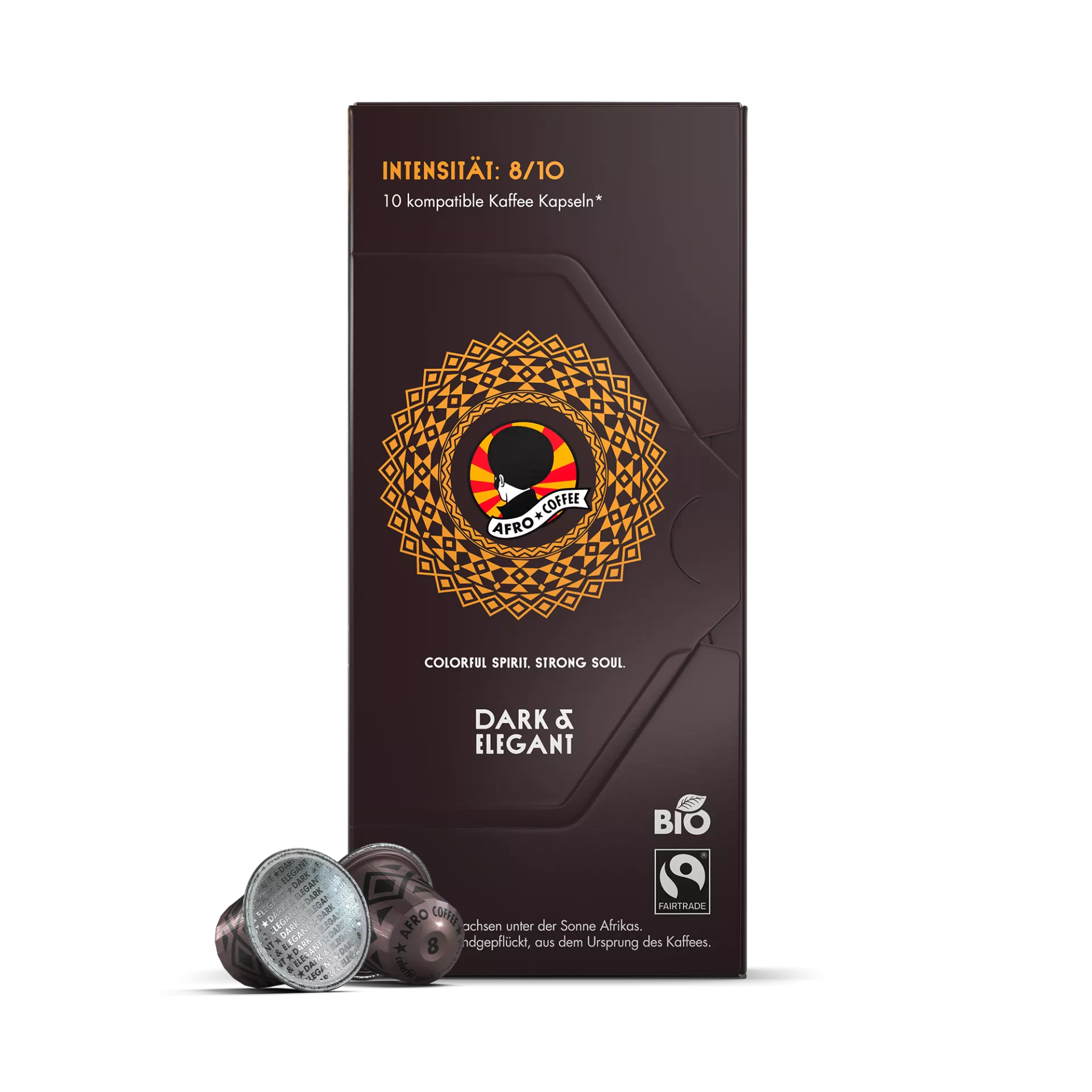 Dark & Elegant Kaffeekapseln, Bio, Fairtrade 10 Stück