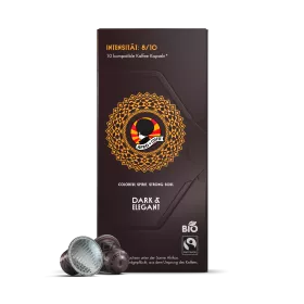 Dark & Elegant Organic, Fairtrade Coffee Capsules 10 pcs