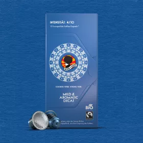 Mild & Aromatic DECAF Kaffeekapseln, Bio, Fairtrade 10 Stück Mild & Aromatic DECAF Kaffeekapseln, Bio, Fairtrade 10 Stück