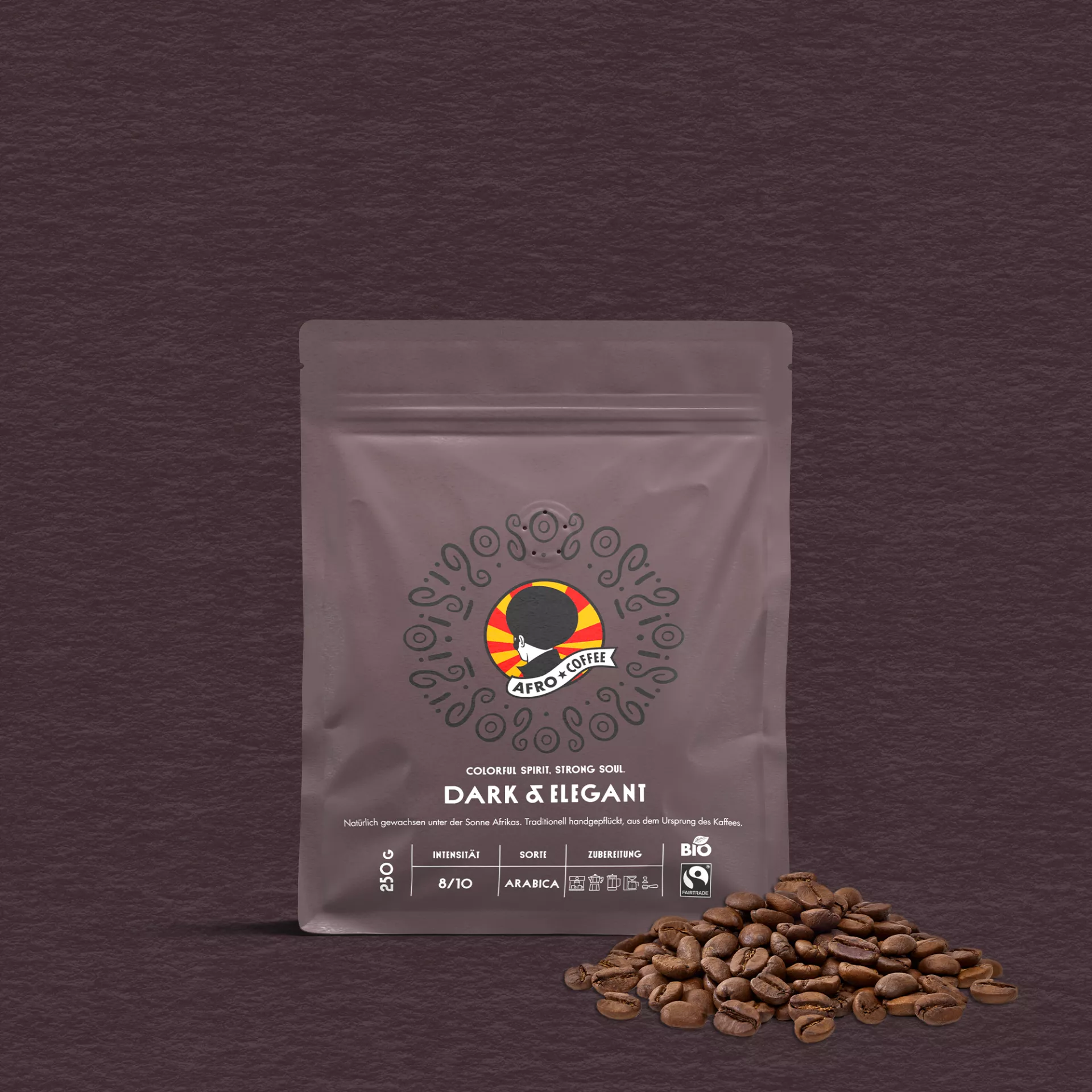 Dark & Elegant Kaffeebohnen, Bio, Fairtrade 250g